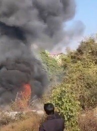 पोखरा के पास नदी में गिरा विमान, देखें प्लेन क्रैश का वीडियो