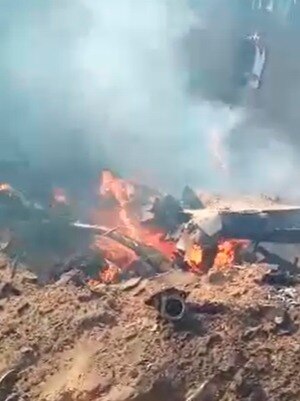 राजस्थान के भरतपुर में हेलिकॉप्टर क्रैश, सामने आया वीडियो