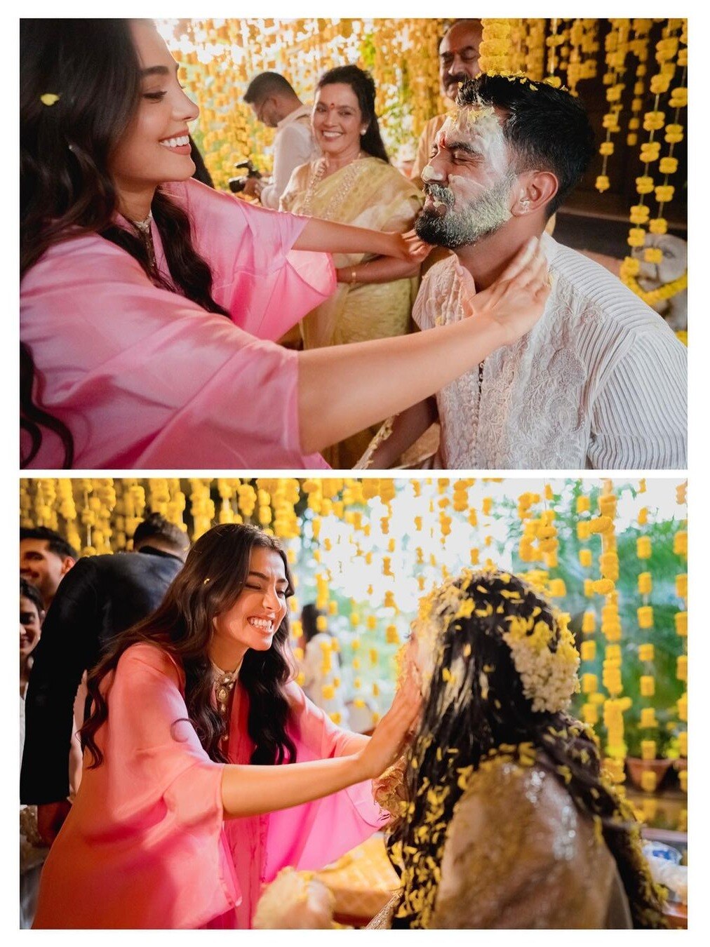 अहान की गर्लफ्रेंड ने जमकर लगाई KL राहुल और अथिया को हल्दी, तस्वीरें जीत लेंगी दिल