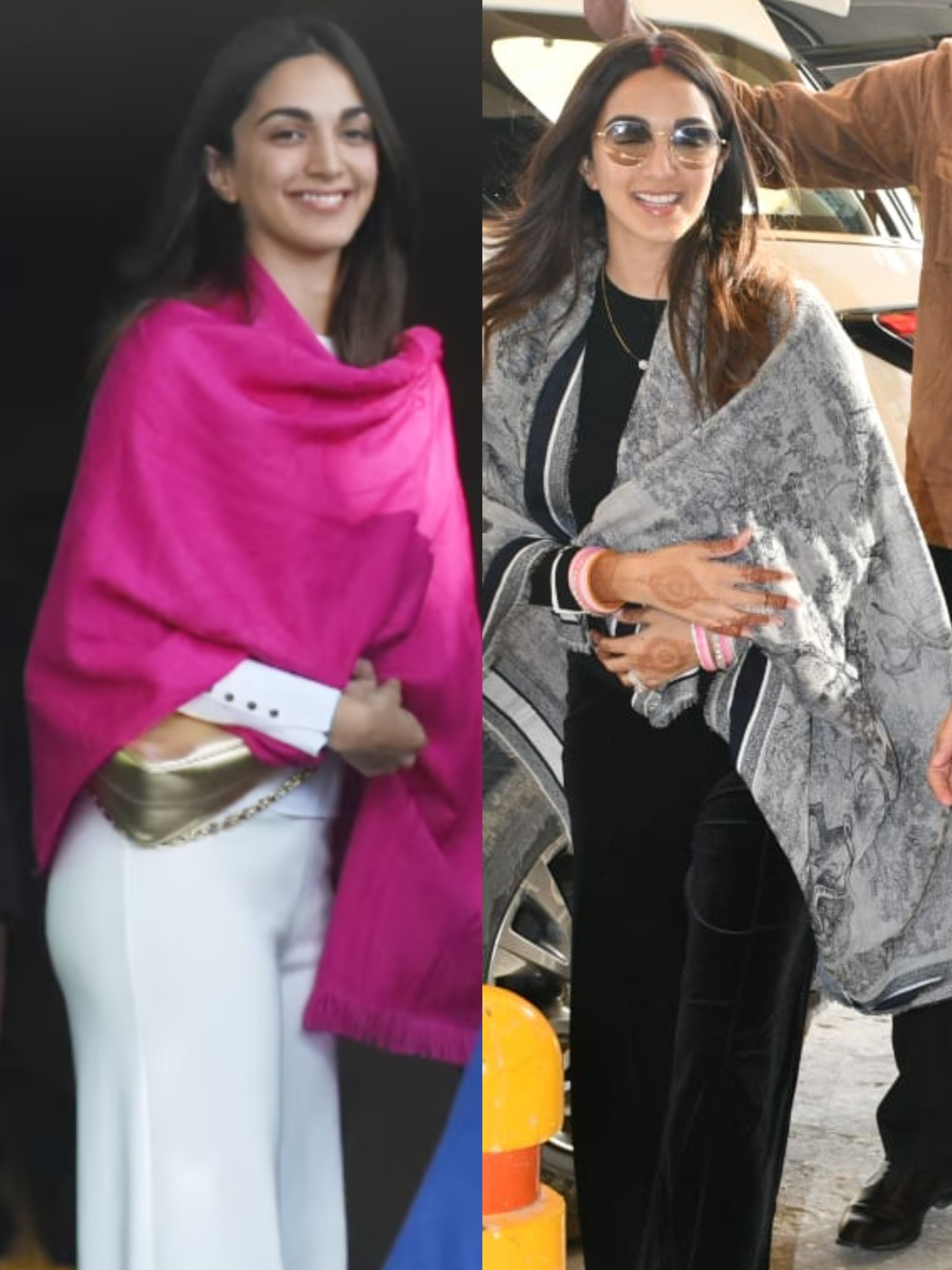 शादी के पहले सफेद, बाद में काले कपड़ों में दिखीं कियारा, देखें लुक