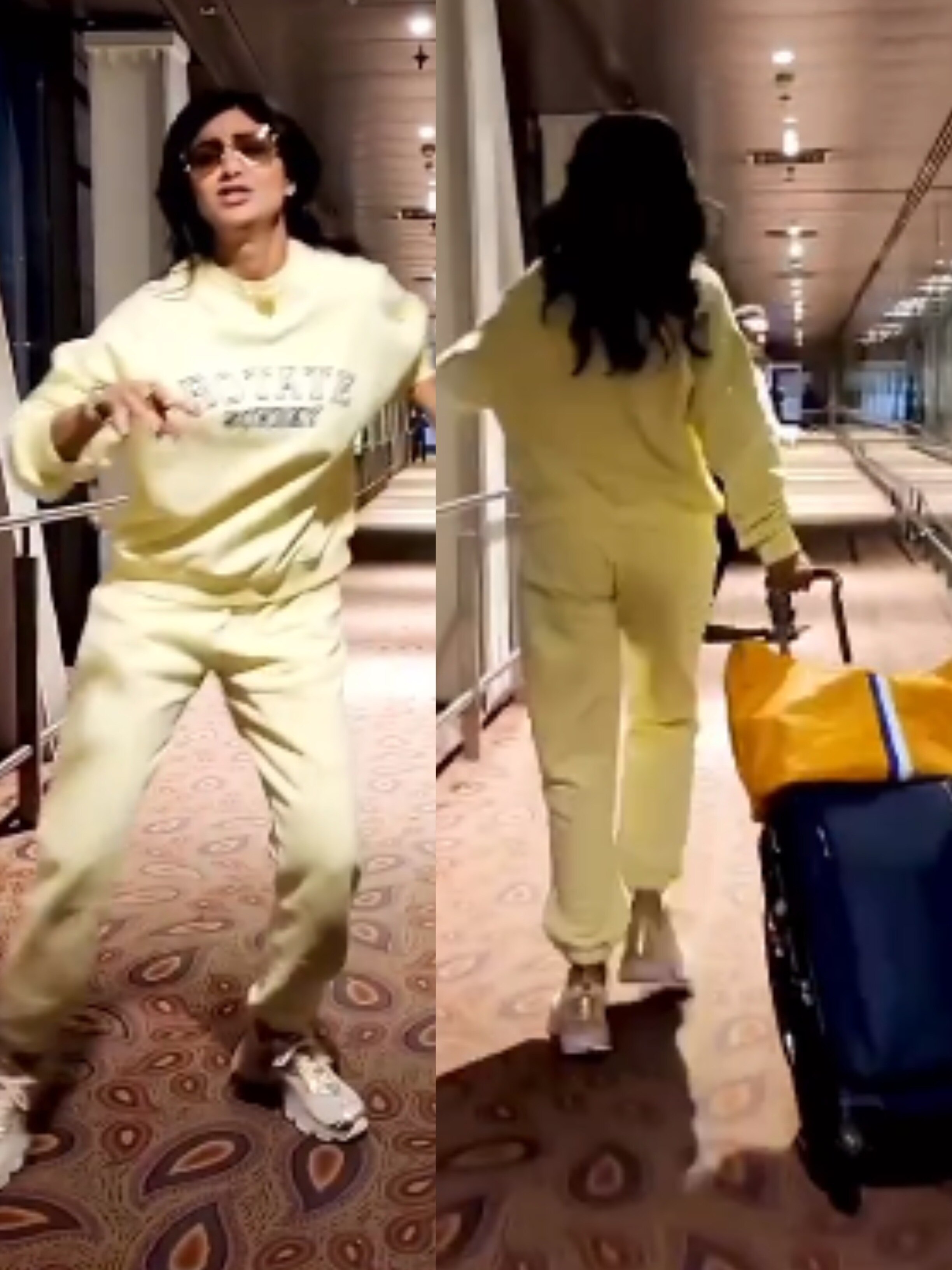 रील बनाने के चक्कर में छूटी शिल्पा शेट्टी की फ्लाइट, सूटकेस उठाकर भागीं