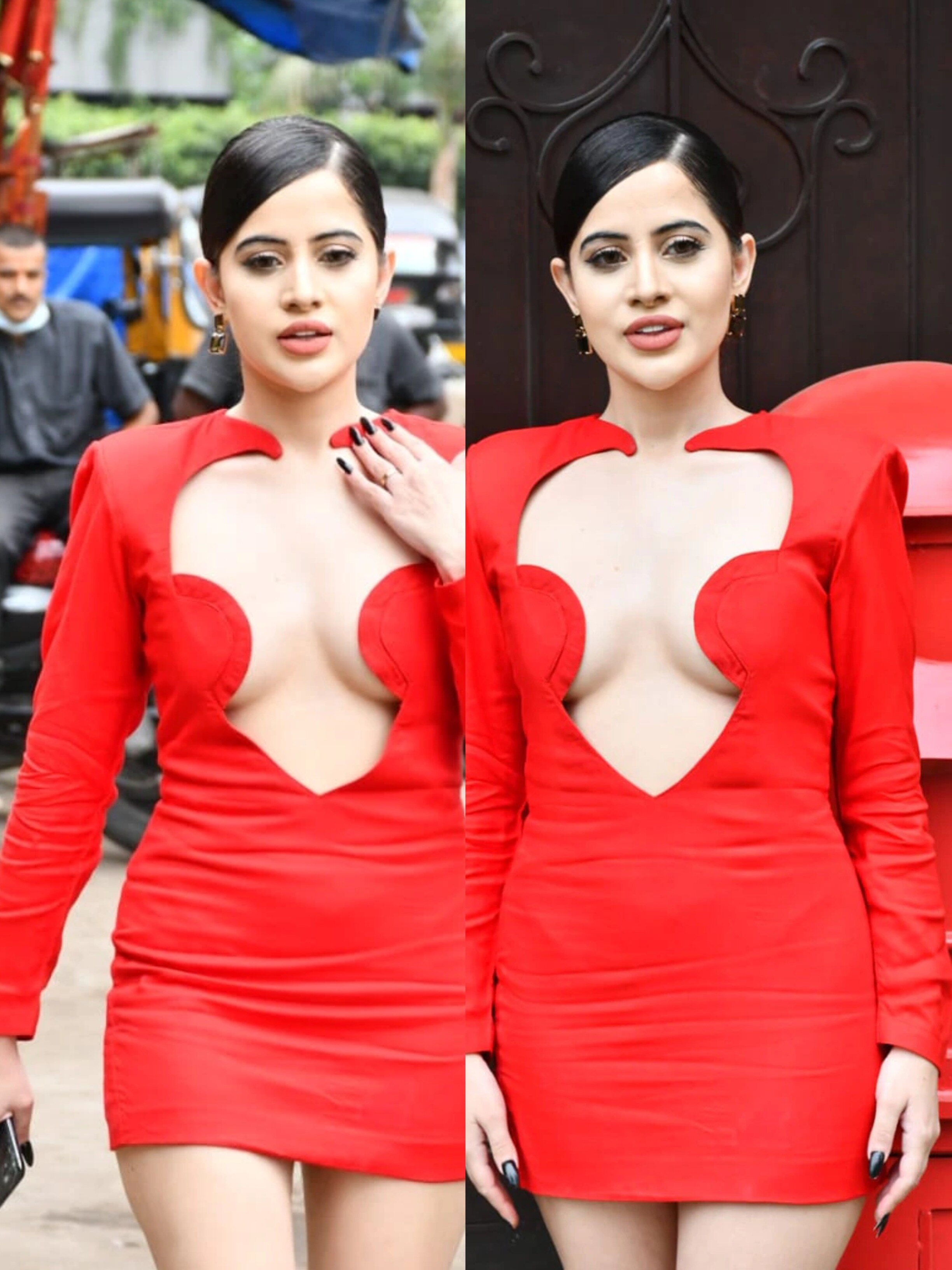 वैलंटाइन डे पर उर्फी की हार्ट शेप ड्रेस, बोलीं- ये मौका कैसे छोड़ती