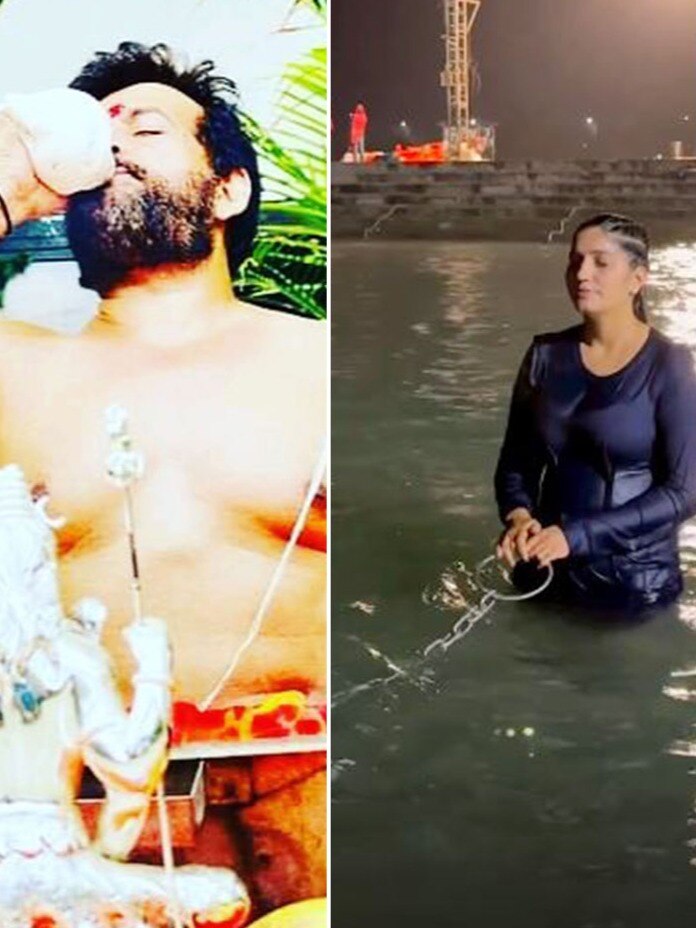 सपना ने लगाई डुबकी, रवि किशन ने बजाया शंख, शिव भक्ति में ये डूबे स्टार्स 