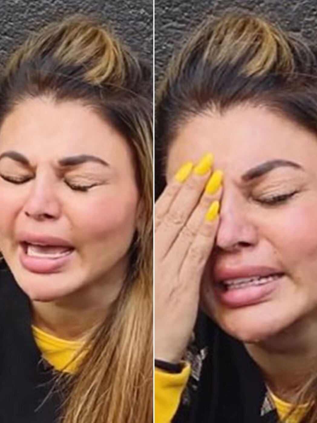 रोती-बिलखती राखी, पति की बेवफाई से हुआ बुरा हाल, खुद को मारे थप्पड़