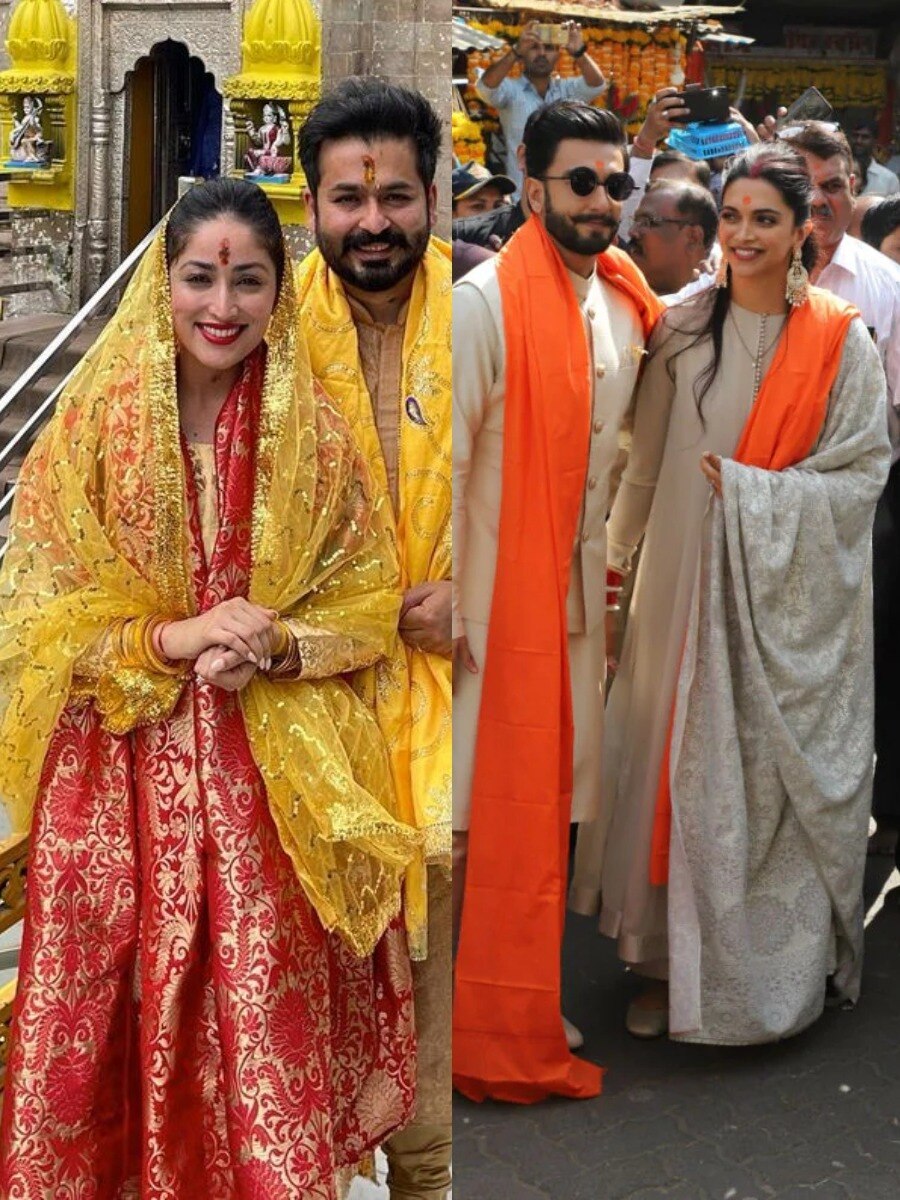 सात फेरों के बाद भगवान का आशीर्वाद लेने पहुंचे स्टार कपल, मांगी मन्नत