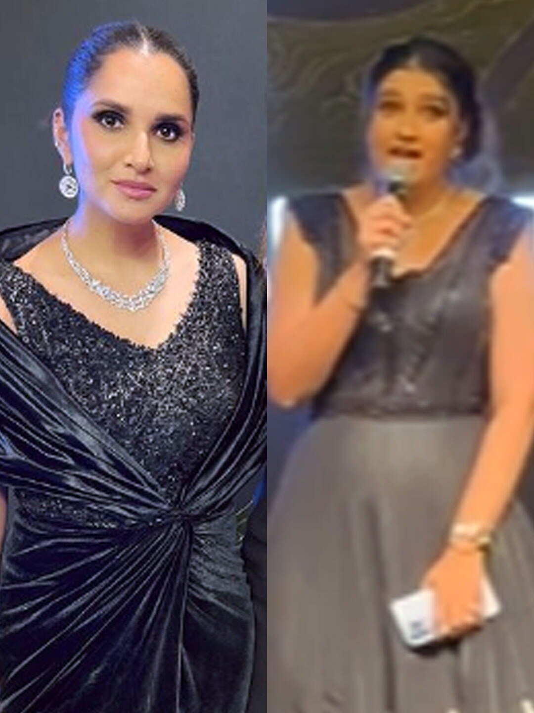 सानिया की पार्टी में छा गईं छोटी बहन अनम मिर्जा, ब्लैक गाउन में दिखीं ग्लैमरस