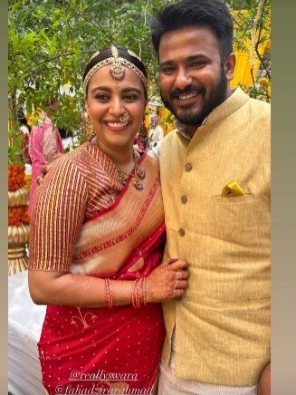 तेलुगू दुल्हन बनीं स्वरा भास्कर, फहाद संग रचाई शादी, न्यूलीवेड कपल की तस्वीरें Viral