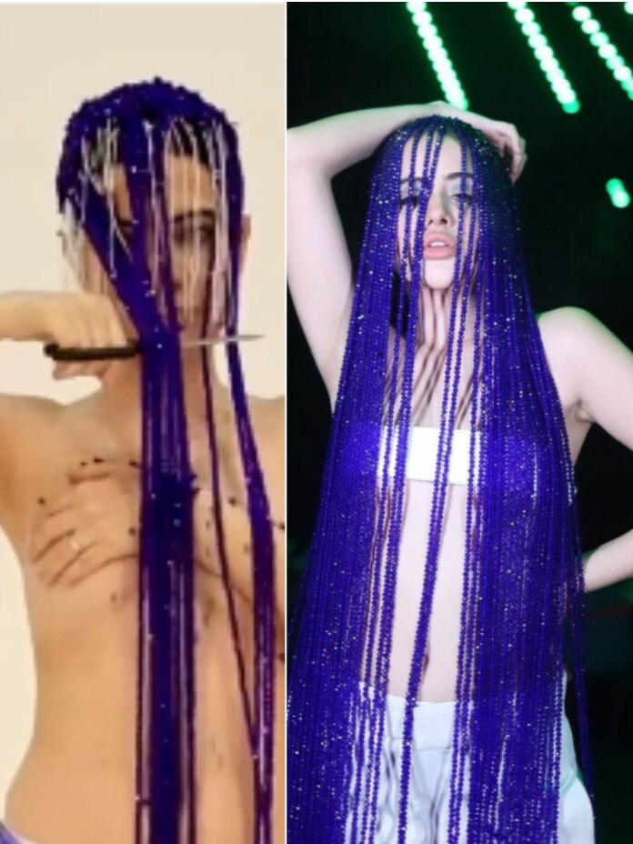 उर्फी ने सिर से पांव तक खुद को मोतियों ढका, फिर कैंची से दिया काट, क्यों?