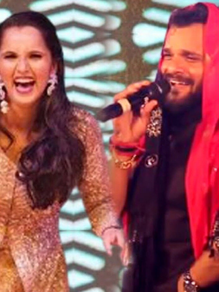 जब खेसारी संग सानिया मिर्जा ने लचकाई कमर, स्टेज पर लगाई आग 