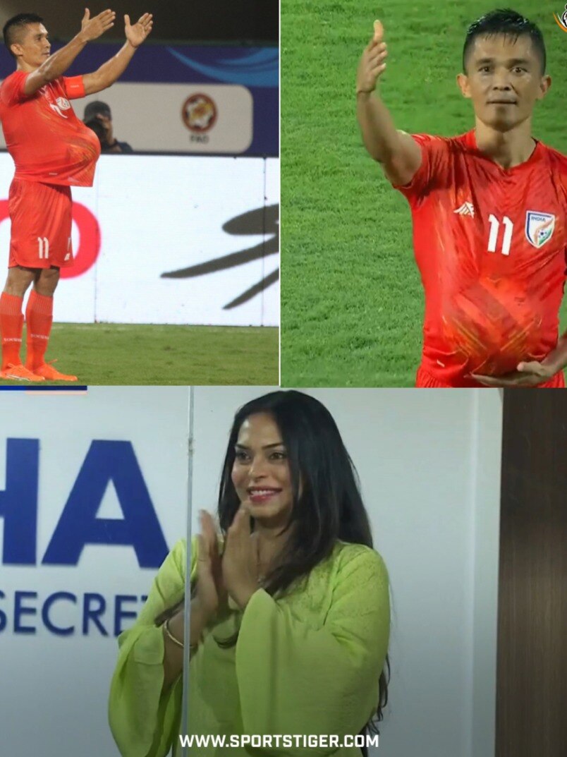 Sunil Chhetri announces wife's pregnancy on the field; Ronaldo, Messi other footballers who did similar gestures in the past