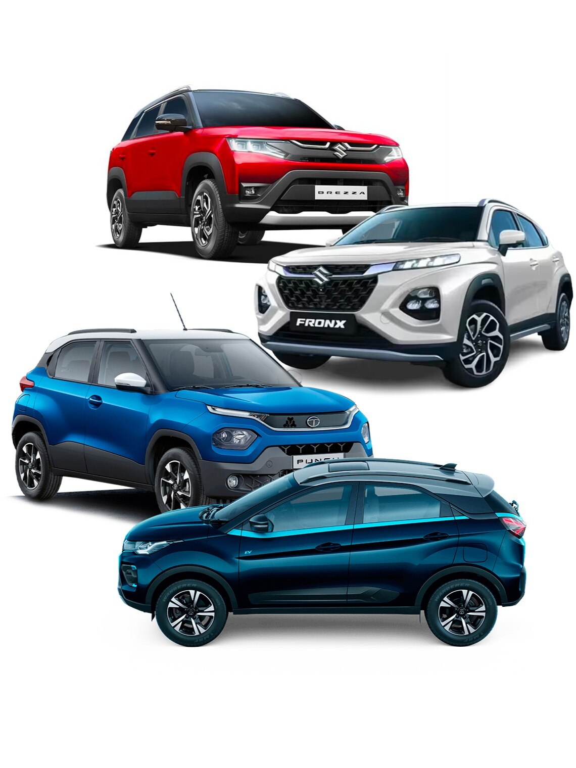 Maruti Suzuki Brezza, Maruti Suzuki Fronx, Tata Nexon, Tata Punch, and more: Top Sub-4m SUVs in July