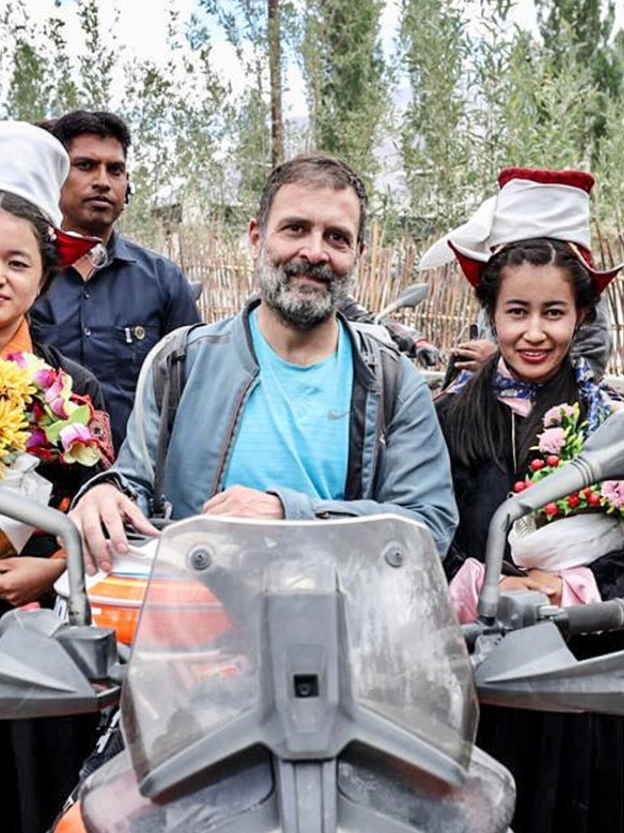 From Pangong Lake, Nubra Valley to Khardung La, Lamayuru, Rahul Gandhi's bike tour in Ladakh continues in his KTM 390 Adventure. Check price, specs of the bike