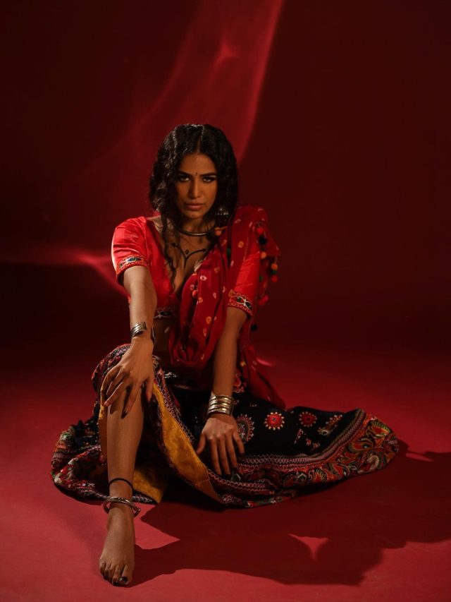 डीप नेक ब्लाउज- प्रिंटेड घाघरा में पूनम का बंजारन लुक, फैन्स बोले- दीदी, गजब ढा रही हो