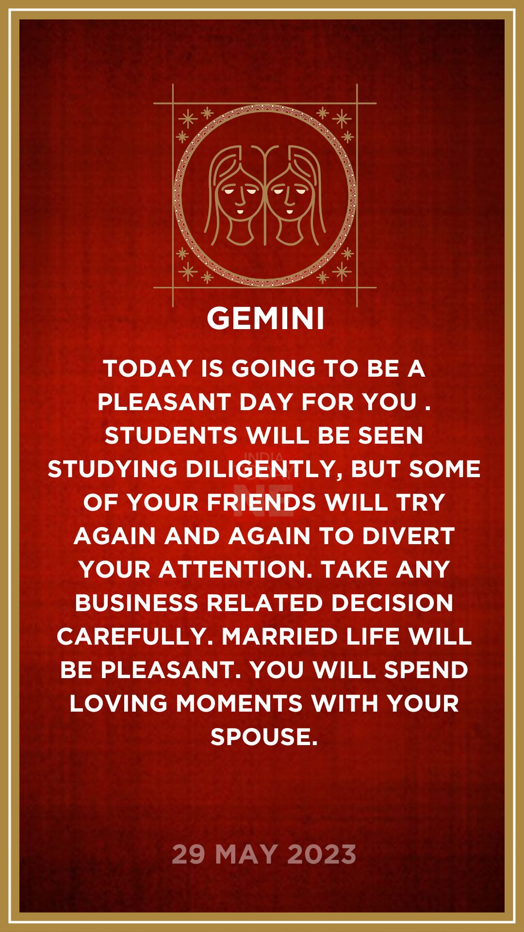 Zodiac Sign May 27 2004