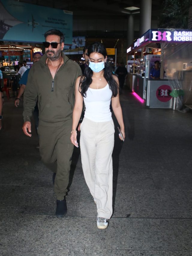 एयरपोर्ट पर पापा अजय देवगन संग दिखीं निसा, मास्क से चेहरा छिपाने पर हुईं ट्रोल