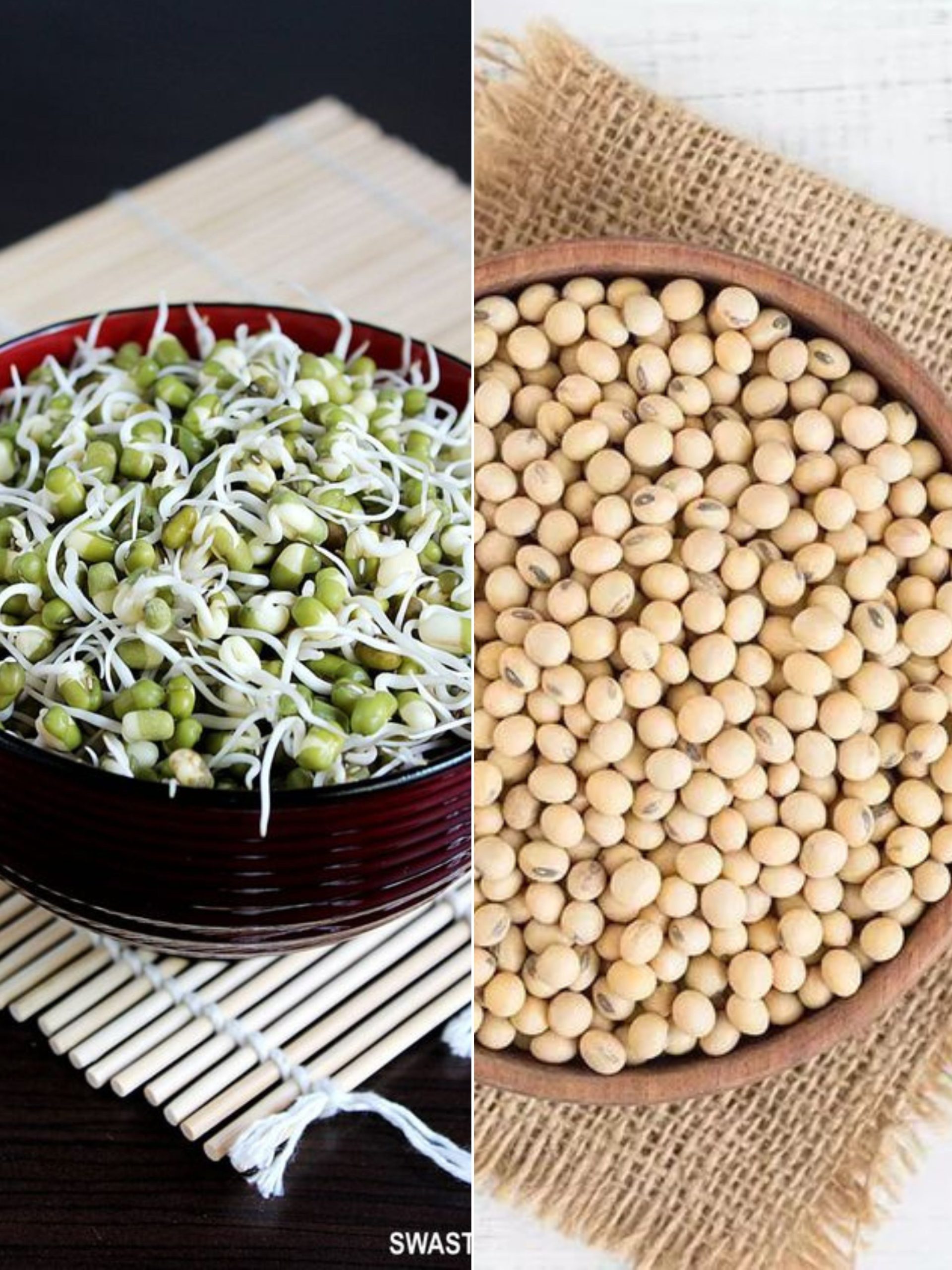 साथ में खाएं अंकुरित चना व सोयाबीन, जानें बेनेफिट्स Eat sprouted