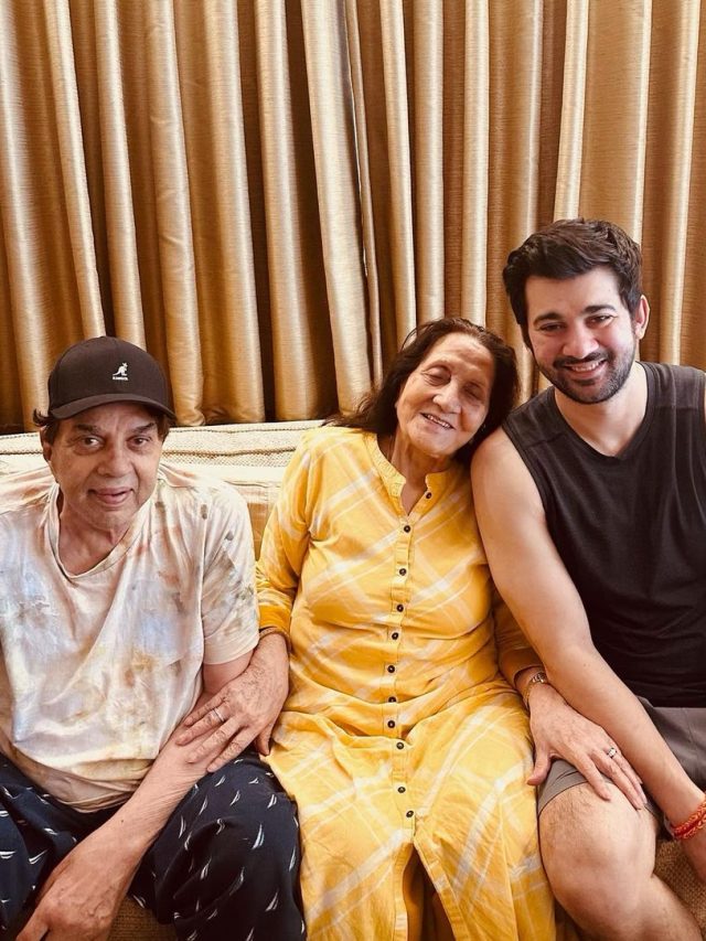 88 की हुईं धर्मेंद्र की पहली पत्नी, पोते ने लुटाया प्यार, स्पेशल डे मनाने पहुंचे एक्टर, फोटो