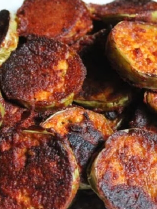 গুজরাটি মশলা বেগুন ভাজা, মুচমুচে, ঝাল-ঝাল