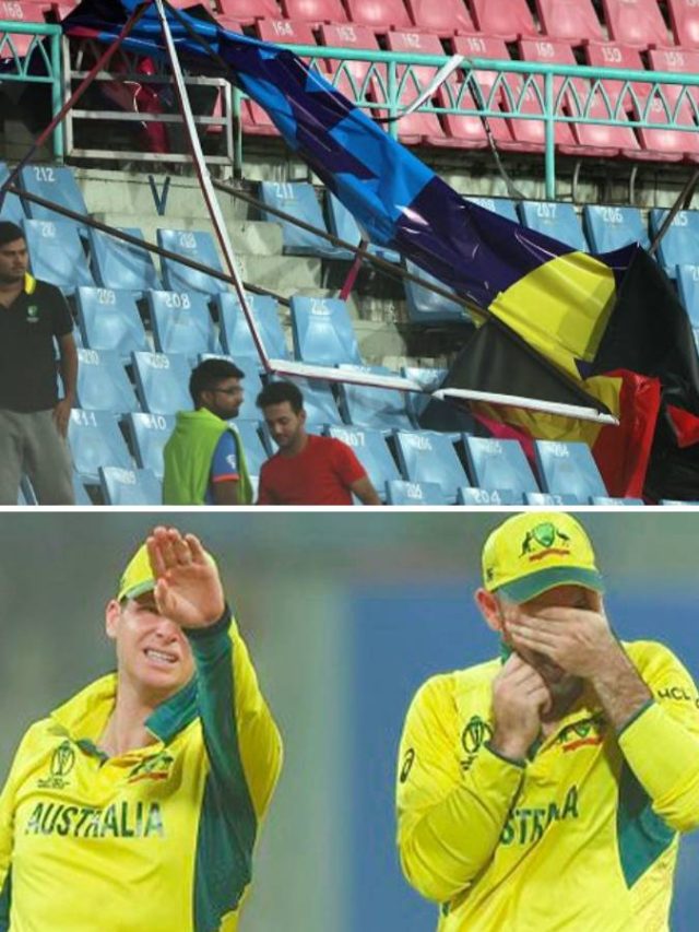 বিশ্বকাপ ম্যাচের মাঝেই ভেঙে পড়ল হোডিং, হুড়োহুড়ি দর্শকদের