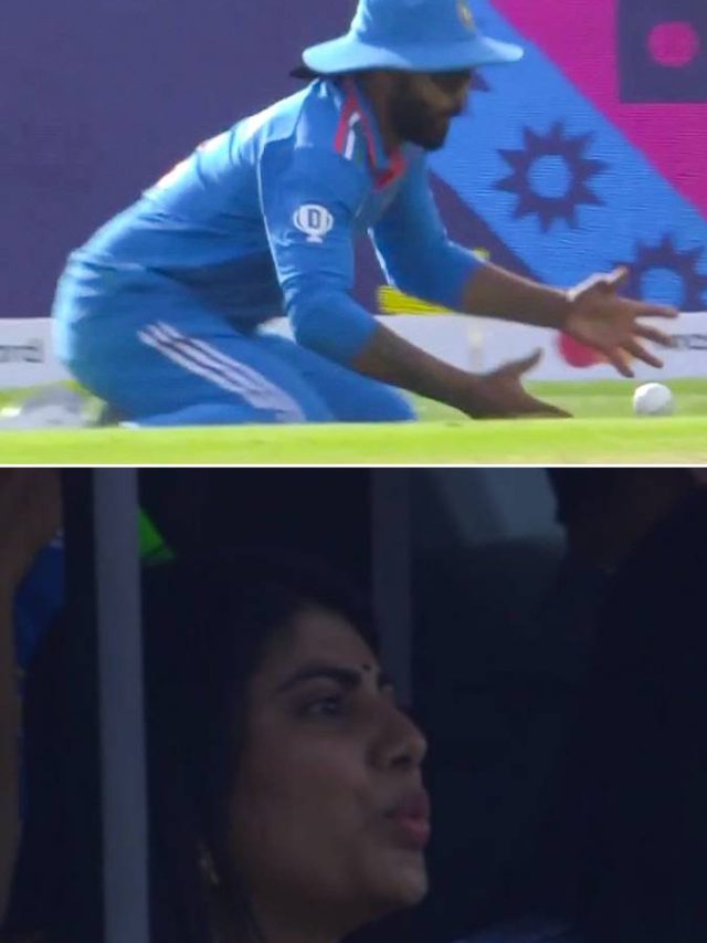 ক্যাচ ফেললেন জাদেজা, কী করলেন স্ত্রী রিভাভা? VIRAL