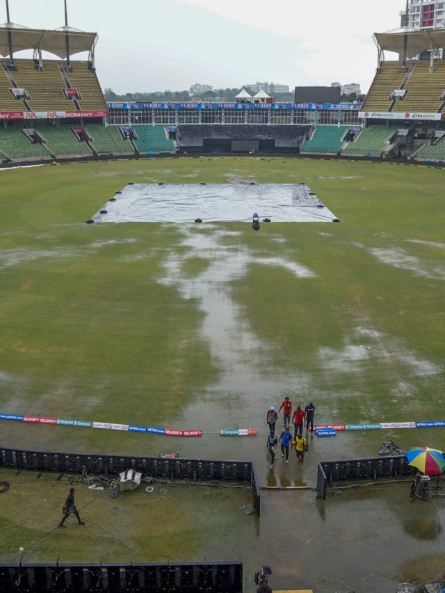 IND vs AUS Greenfield Stadium drenched in rain