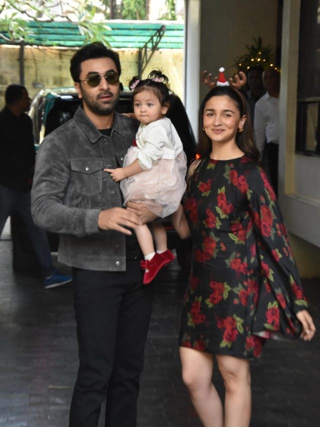 বড়দিনেই চমক, প্রথমবার রাহাকে সামনে আনলেন রণবীর-আলিয়া