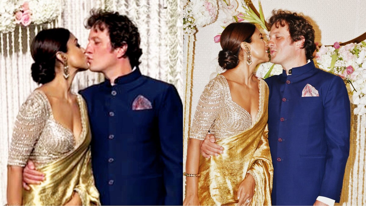 आयरा के रिसेप्शन में पति संग रोमांटिक हुई 41 की एक्ट्रेस, किया Liplock, हुई ट्रोल