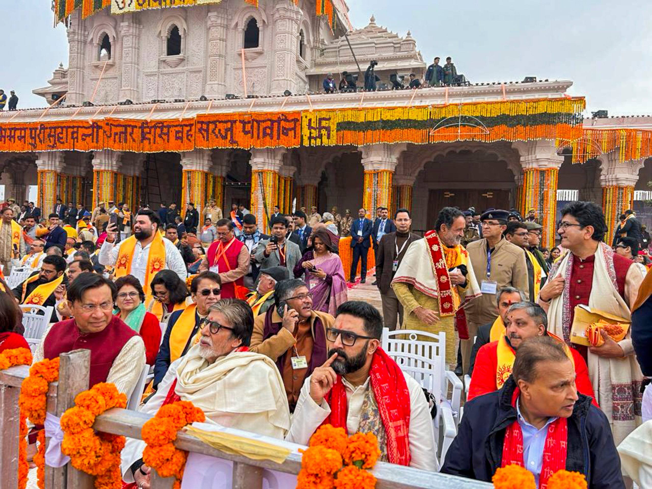 Ayodhya Ram Mandir inauguration: Amitabh Bachchan, Rajinikanth, Alia Bhatt, Kangana Ranaut, other celebs at event