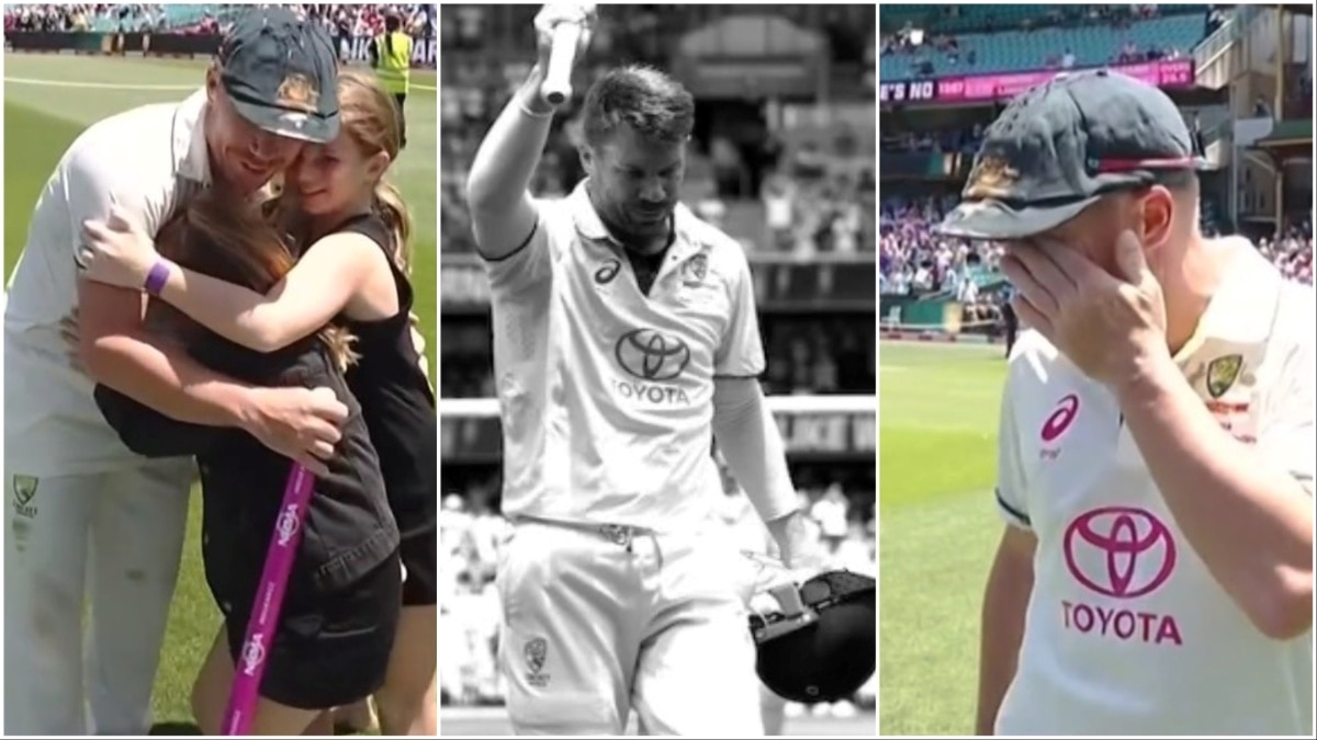 रिटायर होते ही रोने लगे वॉर्नर, भावुक कर देगा नजारा, व‍िदाई के PHOTOS वायरल