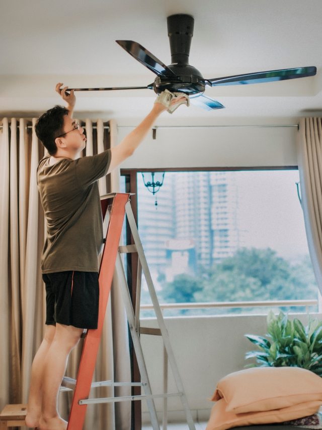 অনেক উঁচুতে সিলিং ফ্যান? গরম আসার আগেভাগে পরিষ্কারের এই ট্রিক শিখে নিন