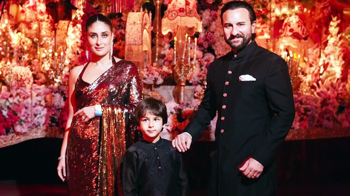 साड़ी में करीना-शेरवानी में सैफ, पर अंबानी की पार्टी में तैमूर ने लूटी साड़ी में करीना-शेरवानी में सैफ, पर अंबानी की पार्टी में तैमूर ने लूटी