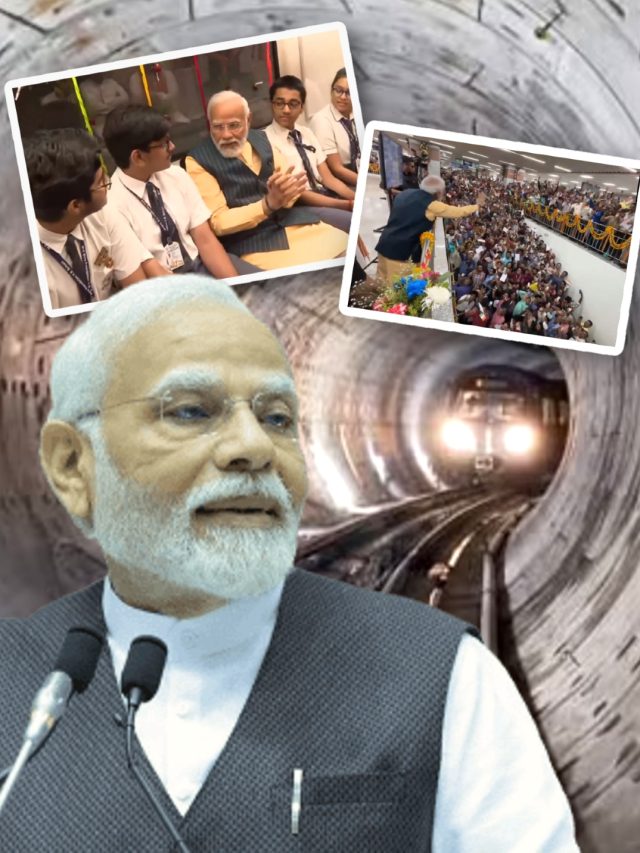গঙ্গার নীচে মেট্রোয় চড়লেন প্রধানমন্ত্রী মোদী, দেখুন ভিডিও