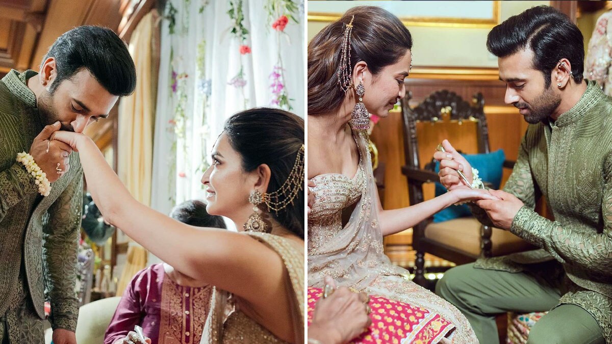 पुलकित पर चढ़ा इश्क का रंग, कृति को लगाई मेहंदी, सबके सामने दुल्हन को किया Kiss