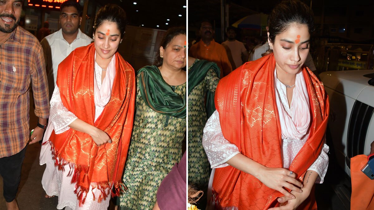 घर से नंगे पैर सिद्धिविनायक गईं जाह्नवी, बॉयफ्रेंड की मां संग किए बप्पा के दर्शन?