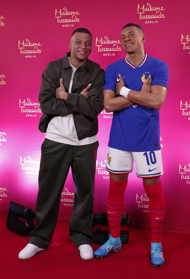 Mbappe meets Mbappe at Madame Tussauds