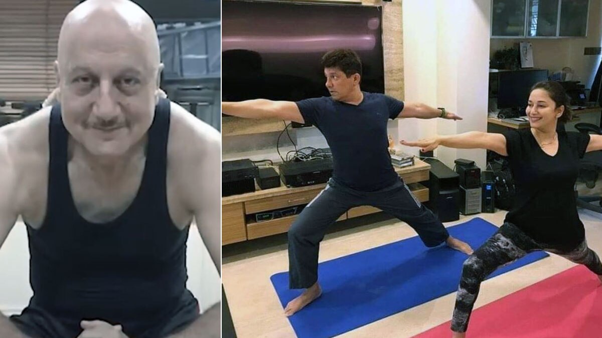 Yoga Day 2024: माधुरी ने पति संग किया योग, 69 साल के अनुपम खेर ने भी दिखाई फिटनेस