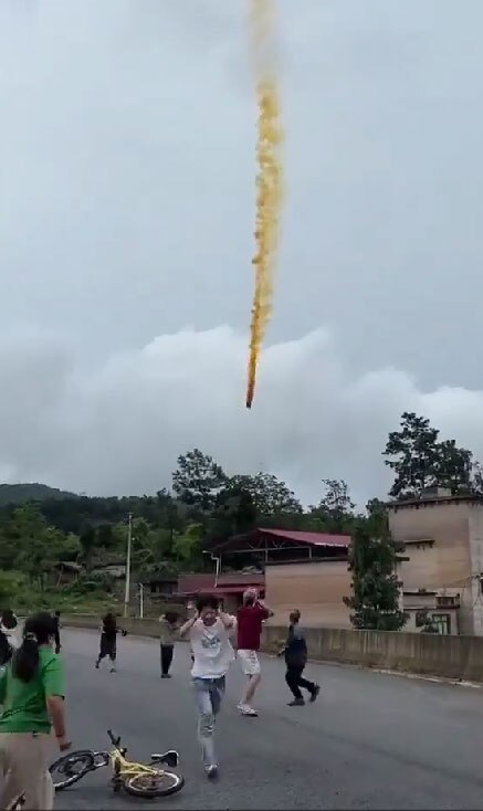 China’s space rocket booster crashes in residential area with nitrogen tetroxide: Watch