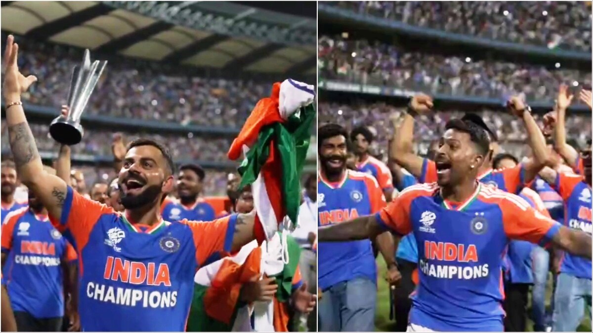 वानखेड़े में गूंजा वंदेमातरम, कोहली-पंड्या का र‍िएक्शन VIRAL, रोह‍ित द‍िखे भावुक, VIDEO