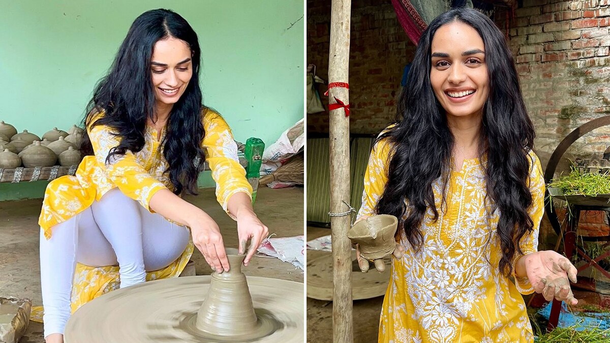 गांव जाकर ग्लैमर भूली करोड़पति एक्ट्रेस, जमीन में बैठ मिट्टी से बनाए बर्तन, फिदा हुए फैंस