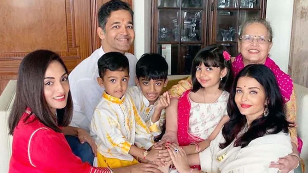 जब ऐश्वर्या ने बांधी भाई को राखी, फिर छुए पैर, मामा के बच्चों संग दिखीं आराध्या, Video