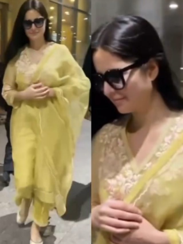 जब पीले ऑर्गेंजा सूट में दिखा कटरीना का सिंपल अवतार, नो-मेकअप लुक सब रह गए दंग