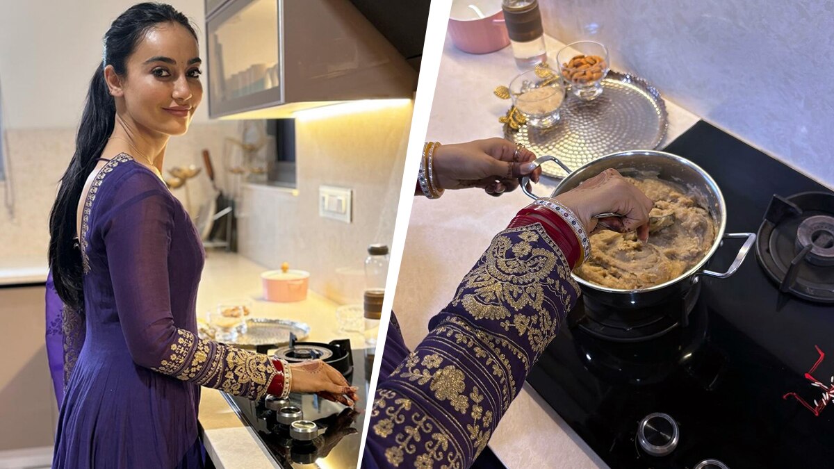 शादी के बाद एक्ट्रेस ने दिवाली पर की पहली रसोई, ससुराल में बनाया हलवा, निहारता रहा पति