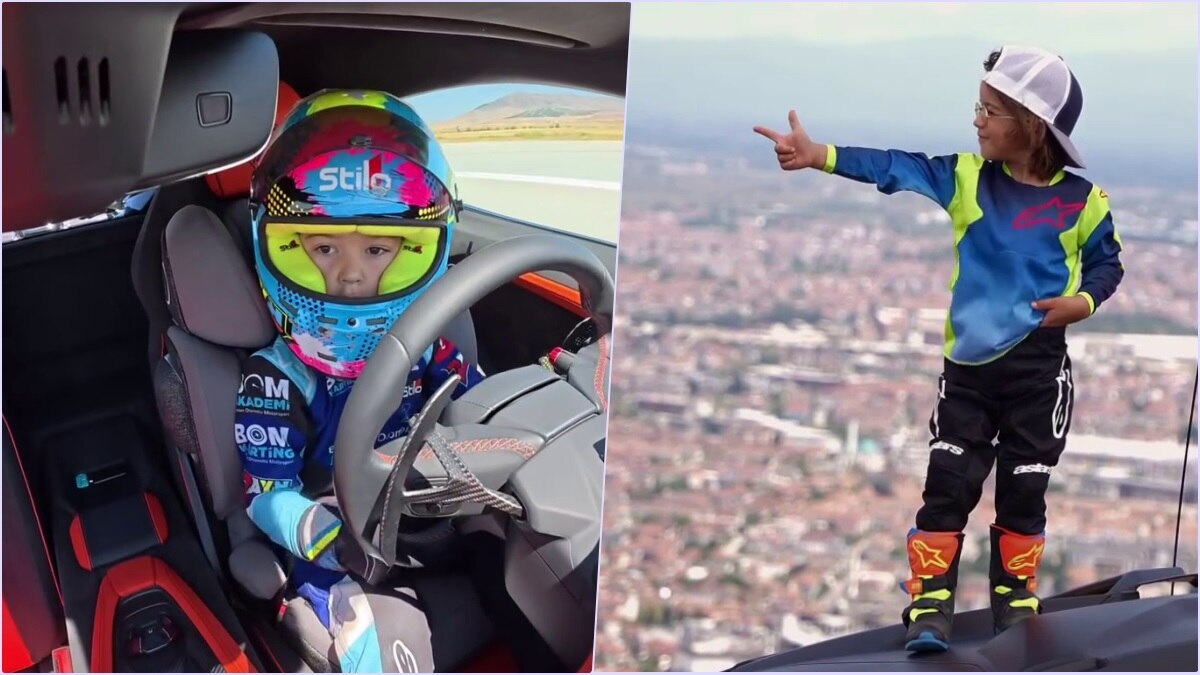 5 साल का बच्चा 312Km की स्पीड से दौड़ाता है कार ! VIDEO देख हो जाएंगे हैरान