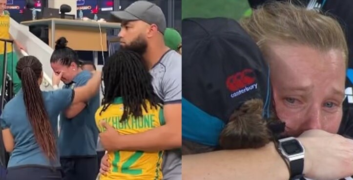 हार के बाद रोने लगीं साउथ अफ्रीकी खिलाड़ी, कीवी प्लेयर्स के भी छलके आंसू