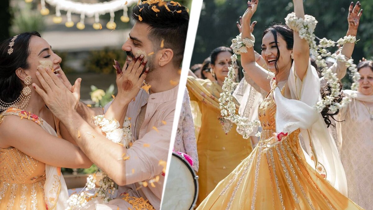 दूल्हे को लगाई हल्दी-ढोल पर किया डांस, शादी के जश्न में डूबी ये हसीना, उड़ाया गर्दा