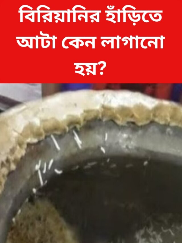 বিরিয়ানির হাঁড়ির মুখে কেন আটা লাগানো হয়?