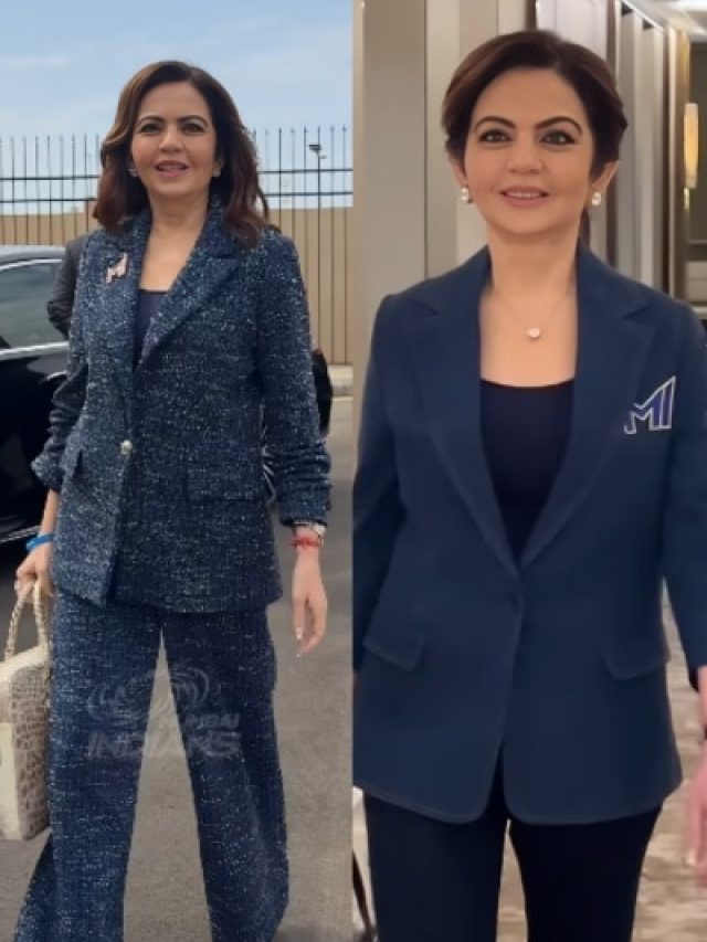 प्लेयर्स खरीदने स्टाइल से पहुंचीं नीता अंबानी, हीरे के गहनों और कोट में लगीं खूबसूरत