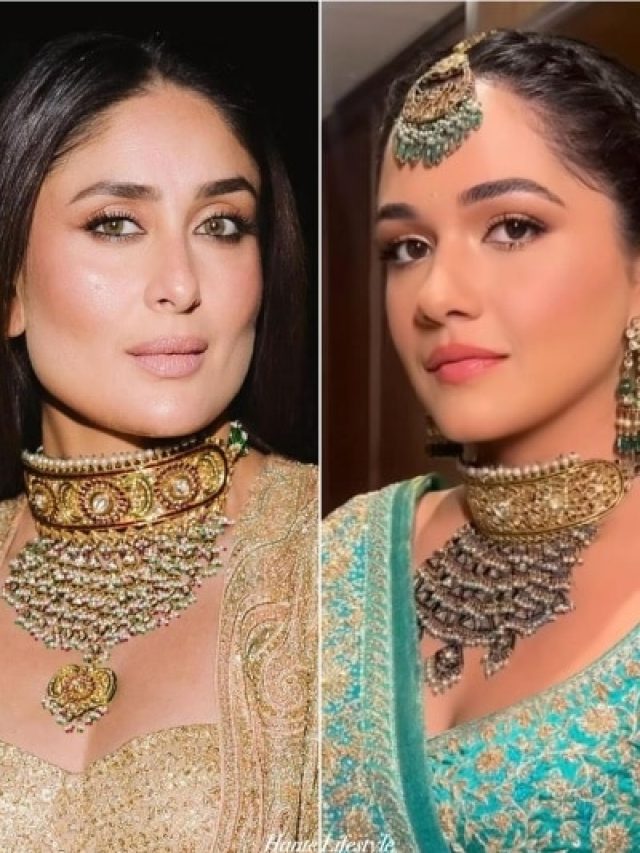 बॉलीवुड की 'बेबो' और  अंजलि मर्चेंट ने पहना एक जैसा पोलकी नेकलेस! PHOTOS