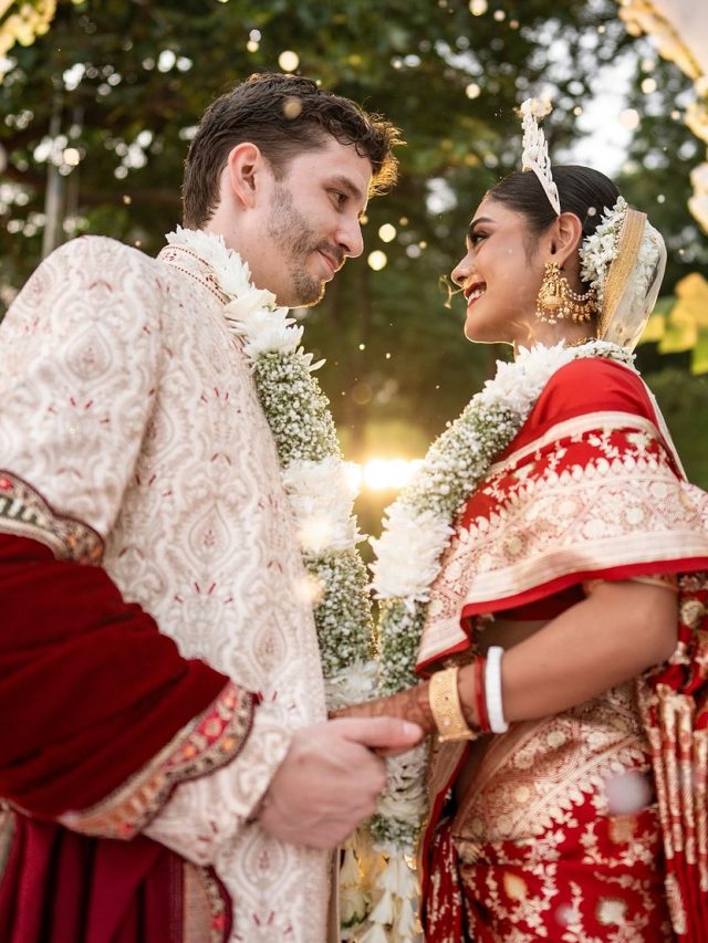 मांग में सिंदूर-लाल साड़ी, एक्ट्रेस ने की दूसरी शादी, विदेशी लड़के संग लिए 7 फेरे