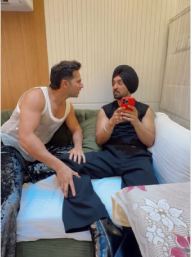 वरुण की हीरोइन संग दिलजीत दोसांझ का 'नैन मटक्का', देखते रहे एक्टर, दबाने पड़े पैर